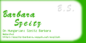 barbara szeitz business card